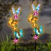 Solar Lights Outdoor Waterproof Garden Butterfly Light Decorative Solar Stake