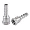 sourcing map 304 Stainless Steel Hose Barb Fitting Coupler, 10mm