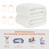 EHEYCIGA Fleece Blanket White Throws for Sofas Fluffy Warm Soft