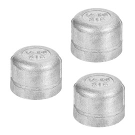 PATIKIL 1/2" NPT Pipe Fitting Cap, 3 Pack 304 Stainless Steel Pipe Cap for DIY, Plumbing