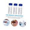 Cabilock 100Pcs Transparent Sample Vials with Screw Top Caps Storage