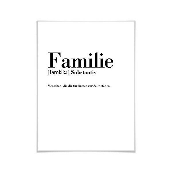 Poster Grammar Word Definition Noun Family 30 x 24 cm