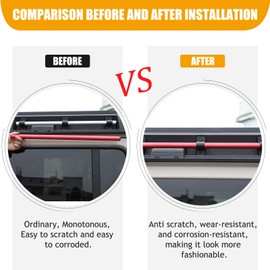 Bekantogy Car Roof Rack Compatible with Ineos Grenadier 2020-2024 Aluminum Alloy Roof Side Luggage Mounting Tube Roof Baggage Tie-Downs Luggage Mounting Bracket 4PCS (Red)