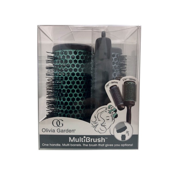 Olivia Garden Multibrush Detachable Styling Brush Kit 3 Pc Kit 1 3/8" & 2 1/8"