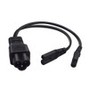 Strhowill IEC 320 C6 Male to 2XC7 Female Y Splitter