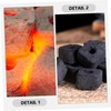 Outanaya Fireplace Charcoal Tablets Odourless Bamboo Charcoal for Grilling Camping