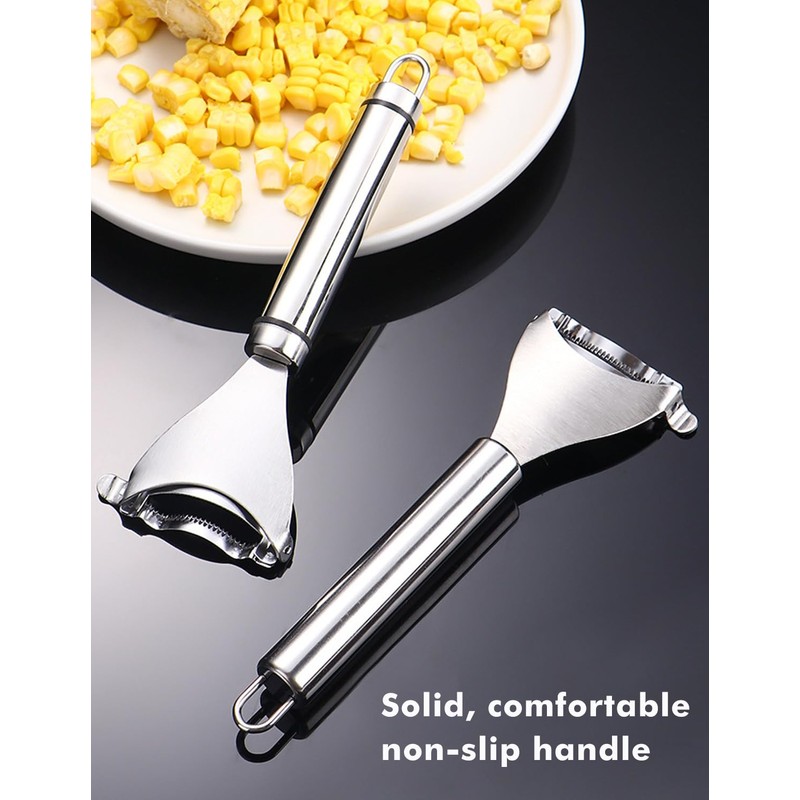 Corn Peeler, 2 Pack Corn Stripper Premium Stainless Steel Corn