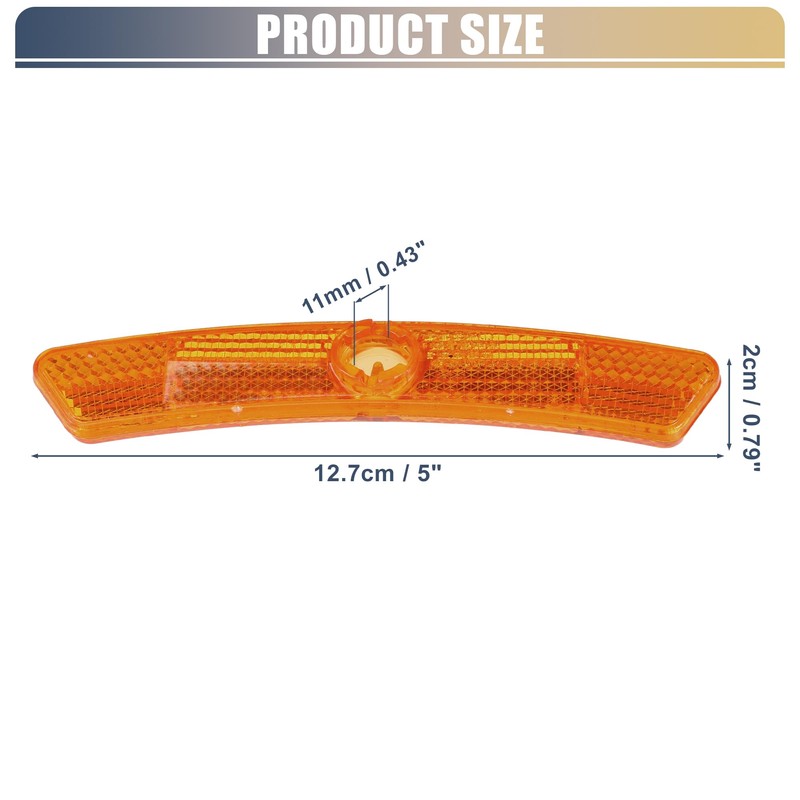X AUTOHAUX Bicycle Reflector 5"x0.79"x0.47" Bicycle Warning Reflector Bicycle Accessories