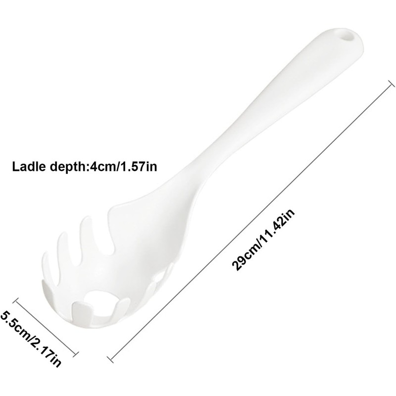 1 Pc White Pasta Fork - Teeth Spaghetti Spoon, Kitchen