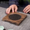 Household Innovative Walnut Square Teapot Mat Heat Insulation Coaster Tea
