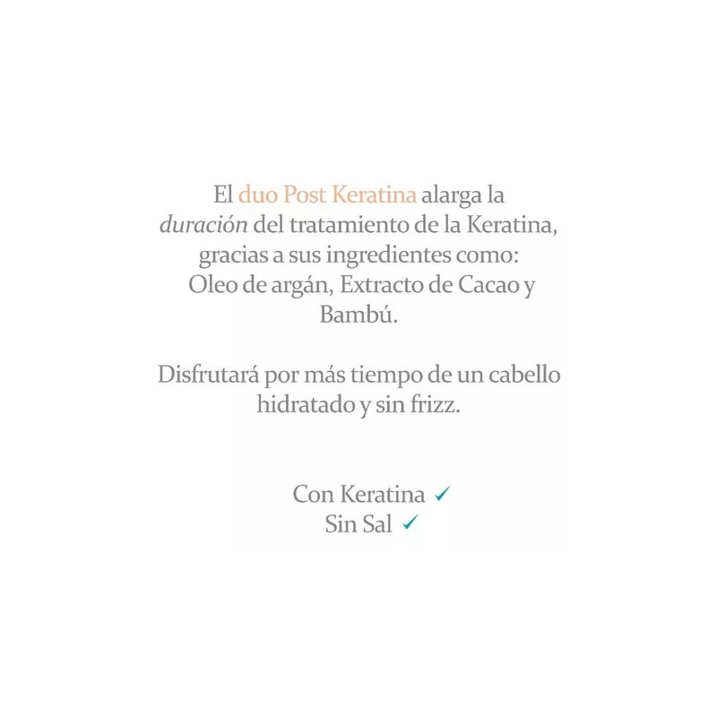 Claylal Duo Post Keratina Shampoo Y Acondicionador Claylal
