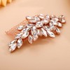 Missgrace Bridal Gold Silver Pink Rhinestones Hair Comb Sparkling Dainty