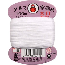 Yokota Daruma Household Thread Thick Hand Sewing Thread 20 Count 100m col. White 01-0120