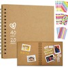 Scrapbook 7x7 Inch DIY Scrapbook Album, 20 Sheets Hardcover Kraft