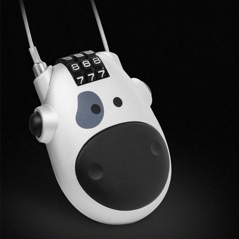 Bicycle lock, bicycle combination lock, retractable 80 cm steel wire