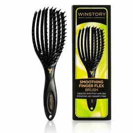 WinStory Smoothing Finger Flex Hair Brush - Salon Quality, Quick Drying, Anti-Brupture, Boar Bristles, All Hair Types
