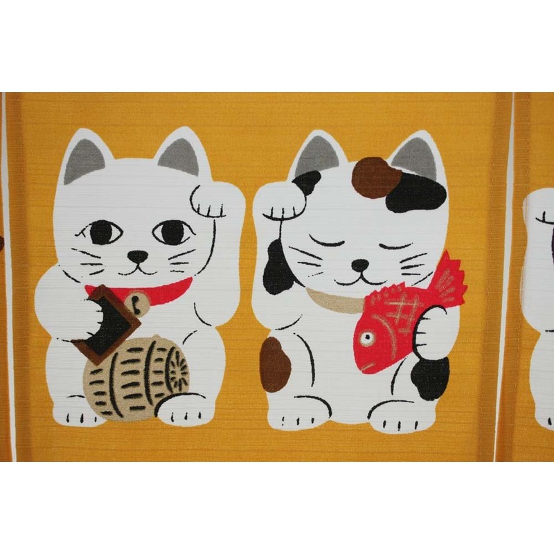 narumikk のれん 七福ねこ 17-129