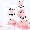 Pack of 24 Cow Cupcake Toppers Happy Birthday Cupcake Decorations