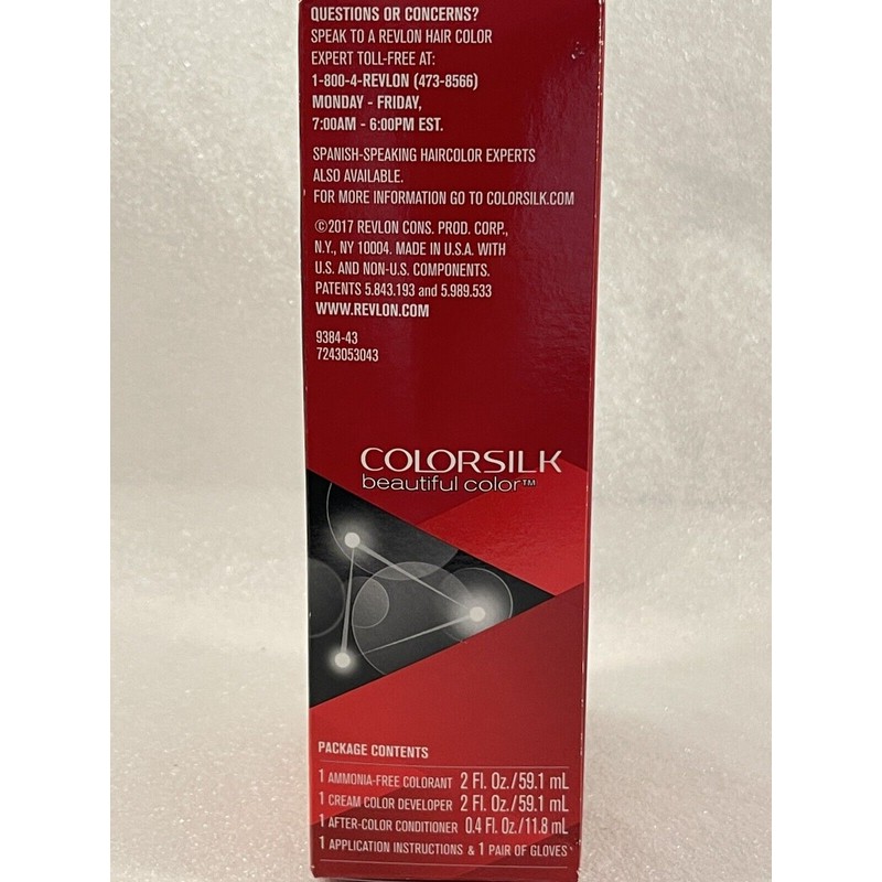 Revlon Colorsilk Permanent Hair Dye 100% Gray Coverage #43 Medium