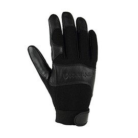 Carhartt Men's High Dexterity Reinforced Secure Cuff Glove, Black, Large