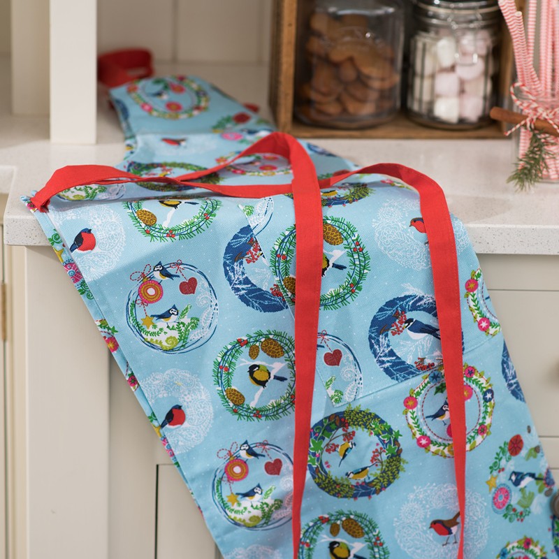 Ulster Weavers 37.4"x27.6" Frosty Garland Cotton Apron, SkyBlue