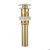 Beelee Pop Up Drain Stopper with Overflow, Gold Sink Drains