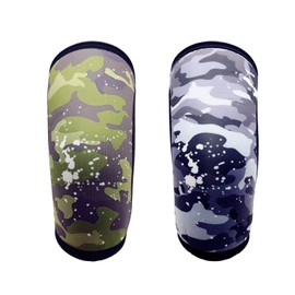 Knee Sleeves (1 Pair) 7 mm Neoprene Best Knee Supports Pain Compression Brace Cap for Squats, Crossfit WODS Weightlifting Powerlifting Strong Knee Pads for Men Women by RUNTOP (XL, Green Camo)