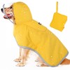 Lukovee Lukovee Dog Raincoat, Adjustable Dog Rain Jacket with Clear