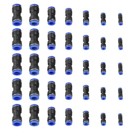 35 Pcs Pneumatic Connector, Outer Diameter 4/6/8/10/12/14/16 mm Pneumatic Quick Connector Air Pressure Connection Adapter for Quick Connection of Air Lines and Pneumatic Tools