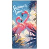 YISUMEI Microfibre Beach Towel Printed with Summer Flamingos, Soft, Lightweight,