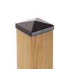 VIVAGARDEA Pyramid Post Caps Black Powder-Coated Steel 71 x 71
