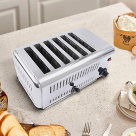 6 Slice Toaster,1680 Watt Commercial Toaster Oven for Toast,Sandwiches,Meatloaf,Etc. For home,Restaurant,Bakery and dessert store