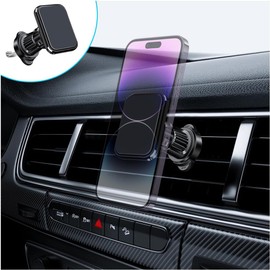 Bittwee - Soporte magnético para teléfono de coche, soporte magnético ajustable de 360, soporte universal para teléfono manos libres para vehículos,