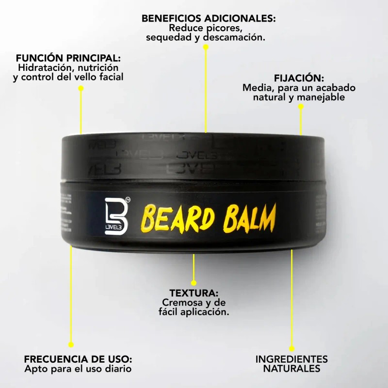 Cera Hidratante Para Barberia Level 3 Beard Balm 100 Ml