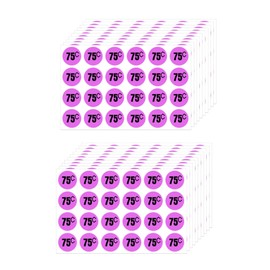 Mobiusea Creation 480pcs Price Stickers | 75 Cent Price Tags | Bright Purple Color with Black Text | 3/4" Diameter Preprinted Labels | Garage Sale Stickers