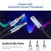 ANDAPA Divisor de Audio y micrófono(21CM), Adaptador de Auriculares 3.5mm