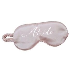 Pink Satin Bride Eye Mask (Pink, Bride)
