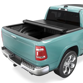 Soft Roll Up Truck Bed Tonneau Cover Fit for Dodge Ram 1500 2002-2023, Fit for Dodge Ram 2500 3500 2003-2025 8 ft Bed Without Rambox