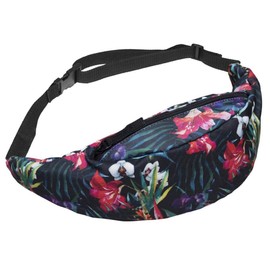 Sports Hiking Running Belt Waist Bag，Fashion Travel Fanny Bag Super Lightweight for Travel Waist Pack (Wild Flowers)