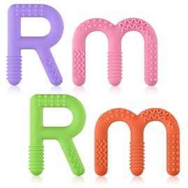 ERKOON Sensory Chew Toys for Autistic Children,Tubes Teething Tubes for Autism, ADHD, SPD, Chewies with Special Needs, Oral Motor Chewy Tool for Sensory Kids (Purple+Pink+Yellow+Green) (4 Pacs#1)