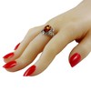 Sterling Silver and Baltic Honey Amber Ring Georgine Size: 9