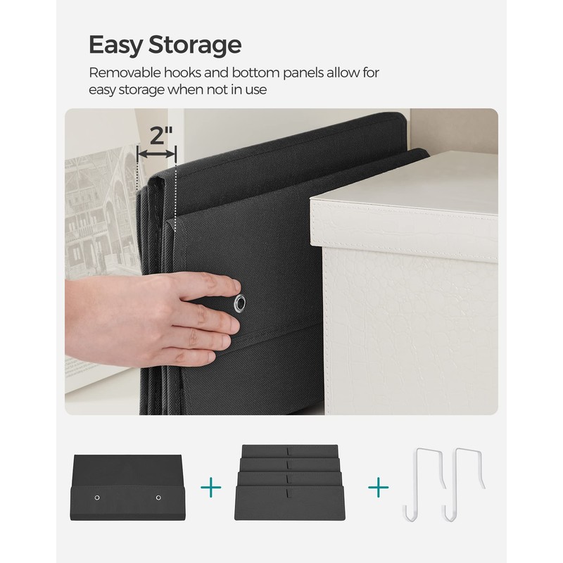 SONGMICS Over-Door Storage Organiser, Hanging Storage with 4 Compartments, Wardrobe