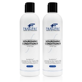 FRAGFRE Fragrance Free Conditioner 12 oz (2-Pack Gift Set) - Parabens Free Hypoallergenic - Hair Conditioner for Sensitive Skin - Deep Conditioning for Normal Treated and Fragile Hairs - Vegan GF/CF