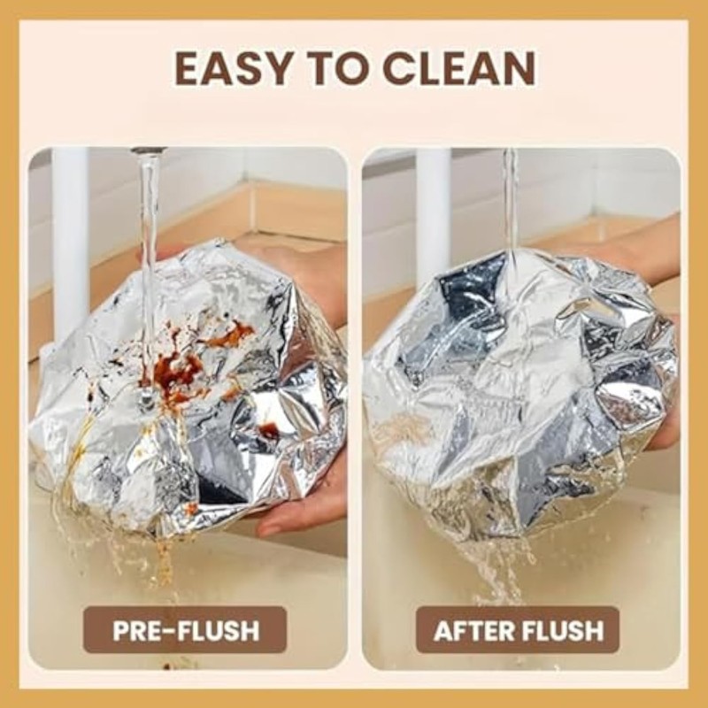 Pull style Reusable Aluminum Foil Food Covers, Elastic Stretch Design