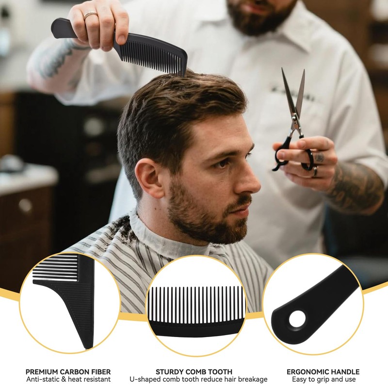 4PCS Professional Comb Set for Women and Men, Wide Tooth