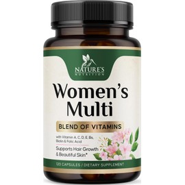 Multivitamin for Women - Complete Multi Vitamin with Vitamins A, C, D, E, B6, B12, Zinc, Calcium & Magnesium, Womens Daily Multimineral Supplement for Hair Skin and Nails Health Support - 120 Capsules