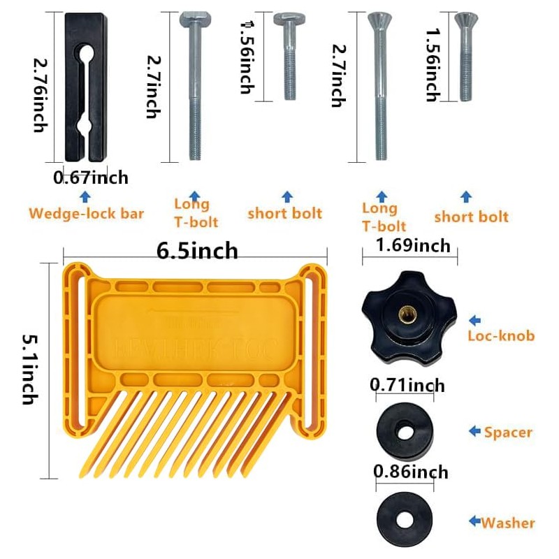 Featherboard Woodworking Tools, Safety Device Stackable Featherboard for Table Saws,
