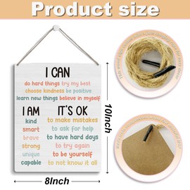 Motivational Therapist Office Wall Decor Mental Health Classroom Wall Art Decor School Counselor Office Must Haves Calm Down Corner Wooden Door Sign Hanger