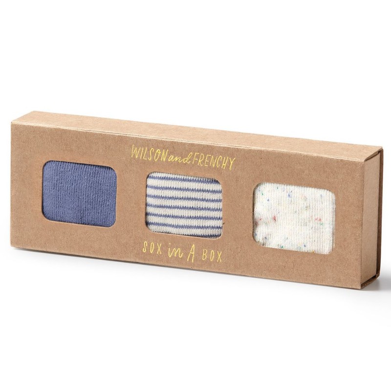 Wilson & Frenchy Organic 3 Pack Baby Socks - Rain