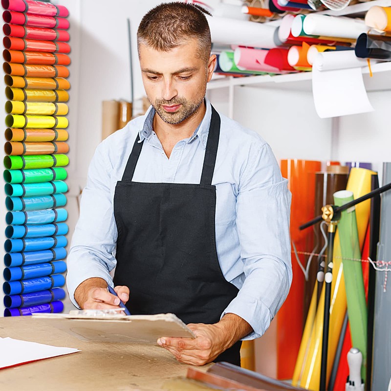 Nanaborn Vinyl Roll Storage 24 Compartments Doors Organizer Wall Holder